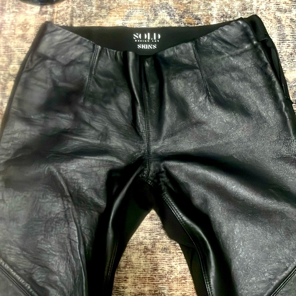 SOLD Skinny Ankle Leather Pants